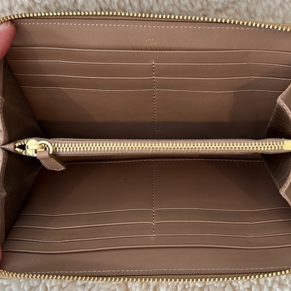 Valentino Leather Lace Floral Print Zip Around Wallet - Picture 8 of 12